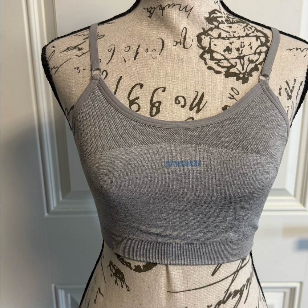 Gymshark Vital Seamless Sports Bra - Gray/Blue - Size Small - NWOT - Picture 3 of 10